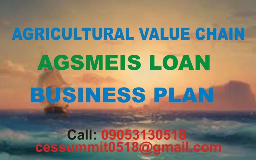 AGSMEIS LOAN FOR AGRICULTURAL VALUE CHAIN BUSINESSES