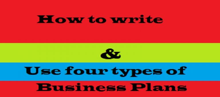 four types of business plans